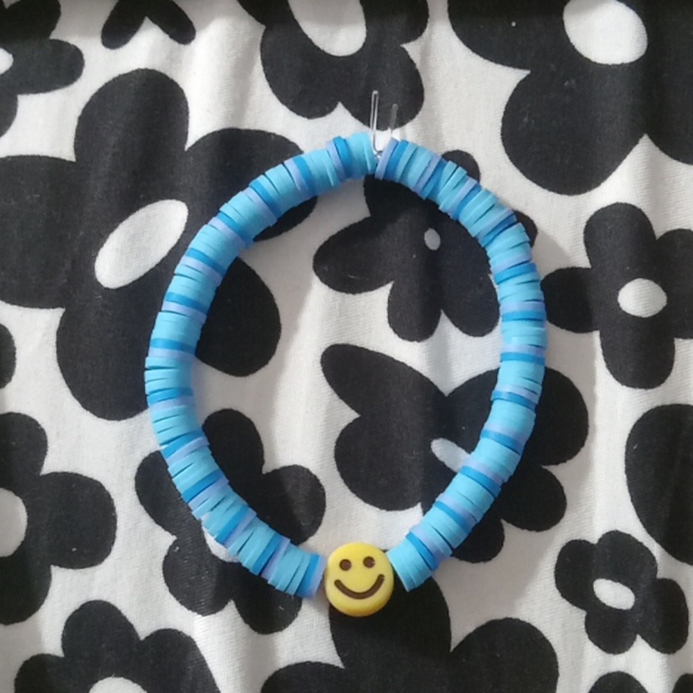 Blue Smiley Face bracelet